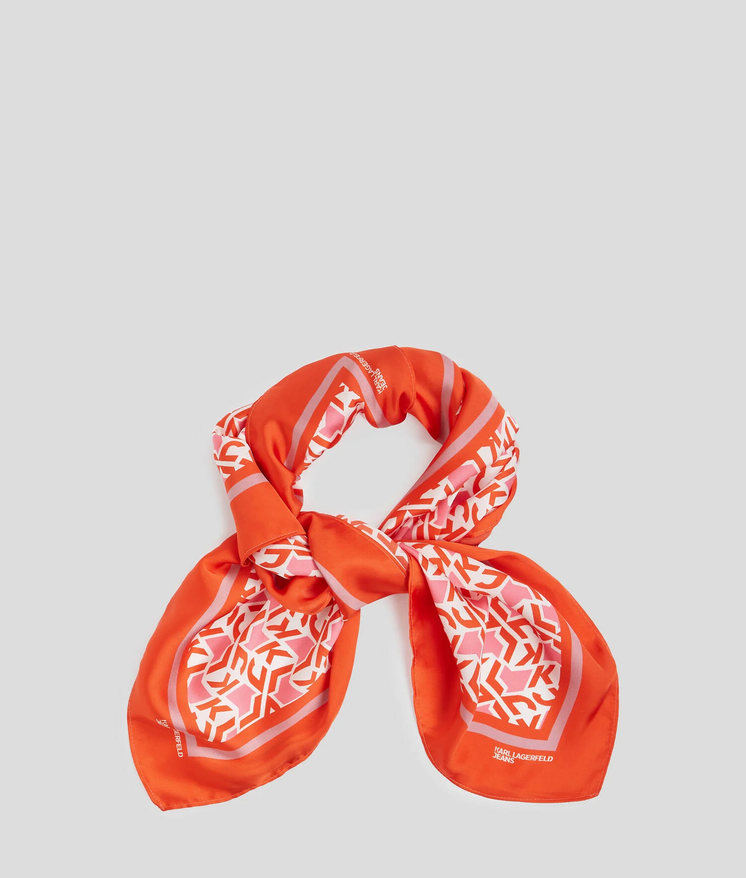 FOULARD BANDANA MONOGRAM - Monogramme rouge sur toute la surface