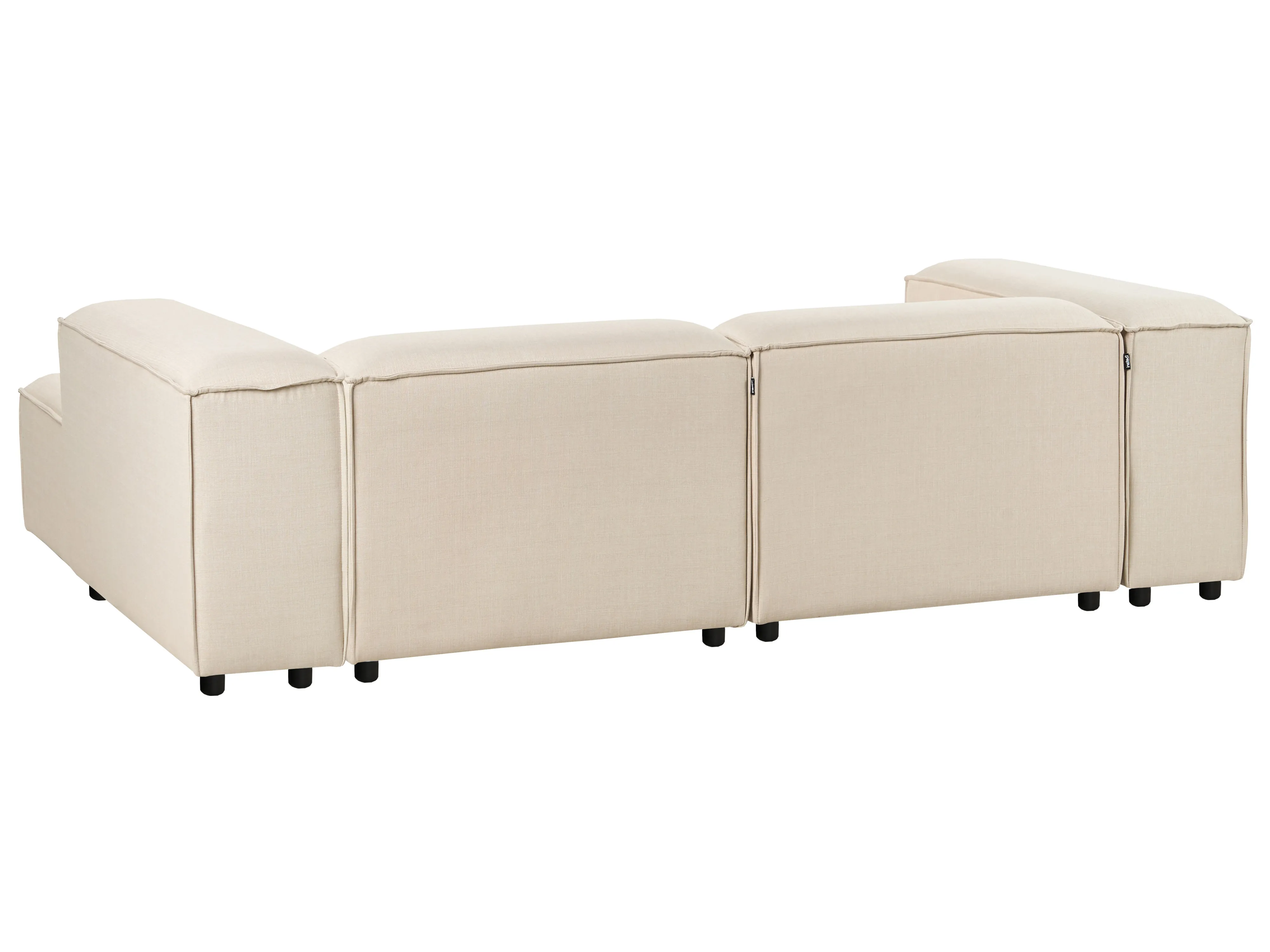 Modulaire hoekbank 3-zits ARDAL Stof Beige met ottomaan linkszijdig