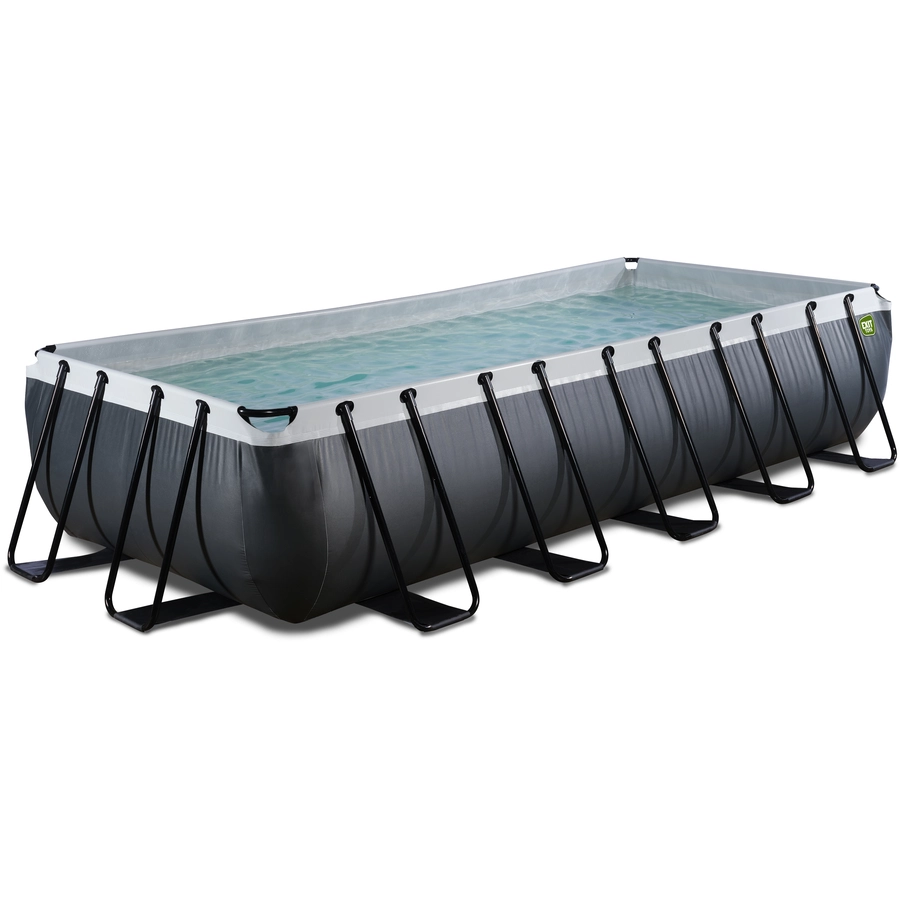 EXIT Black Leather Pool 540x250x100cm mit Filterpumpe - schwarz