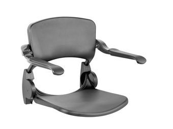 Handicare Linido douchezitting m. rugleuning en armleggers m. kunststof zitting opklapbaar antraciet
