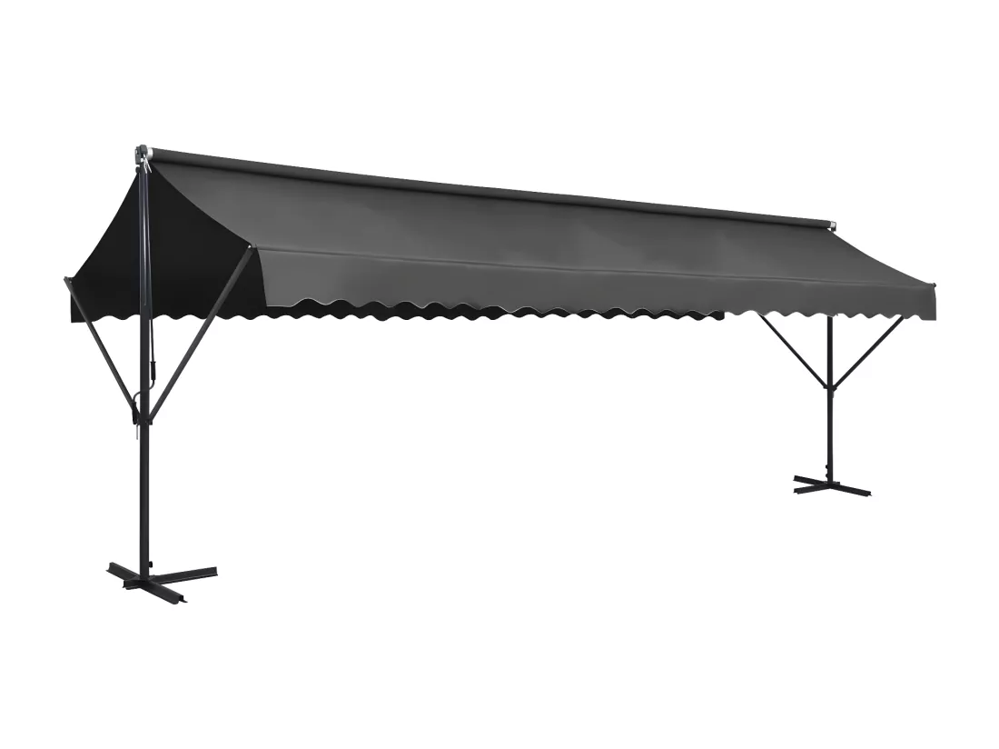 Auvent sur pied 600 x 300 cm Anthracite