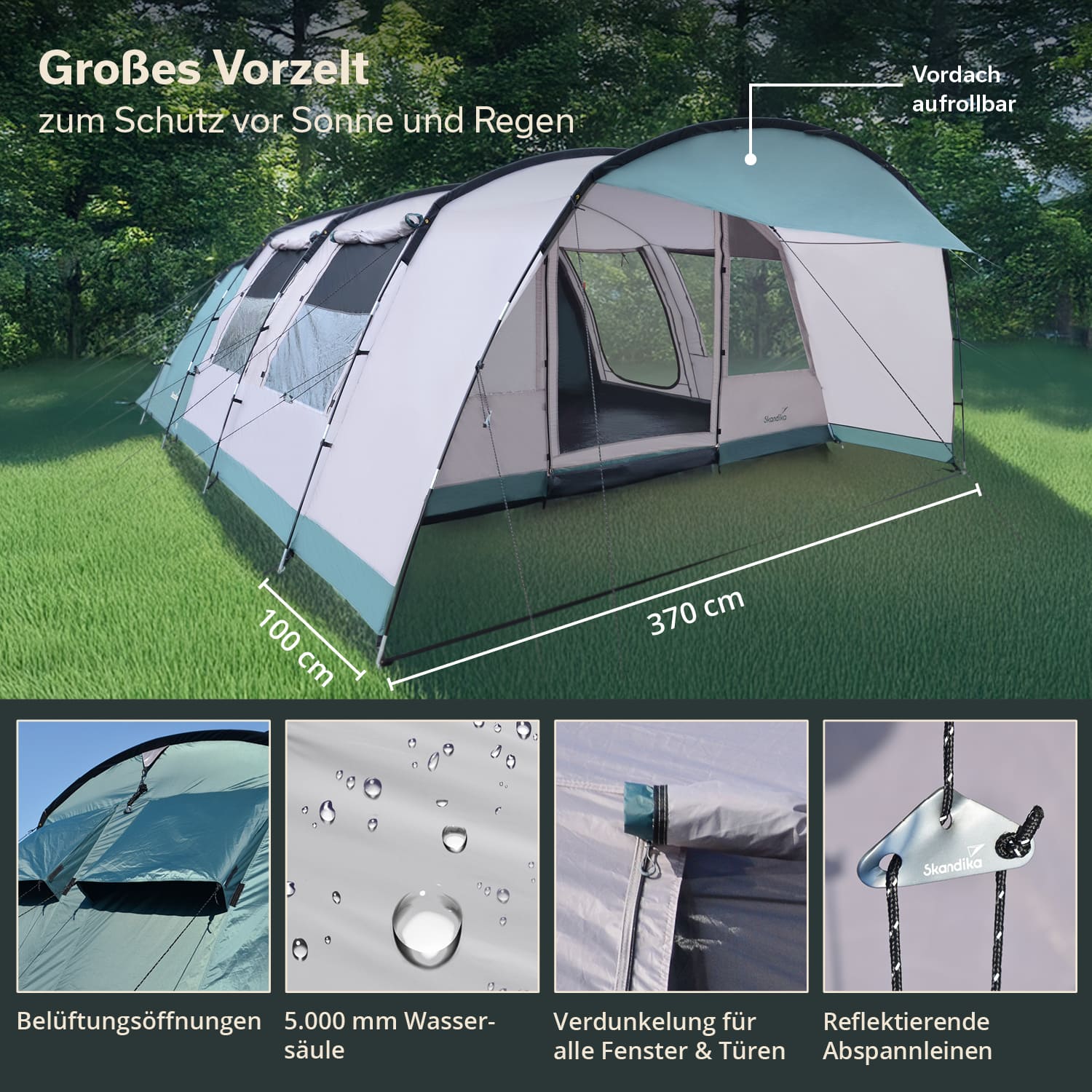 Skandika Hafslo 5 XL Sleeper Protect tunneltent