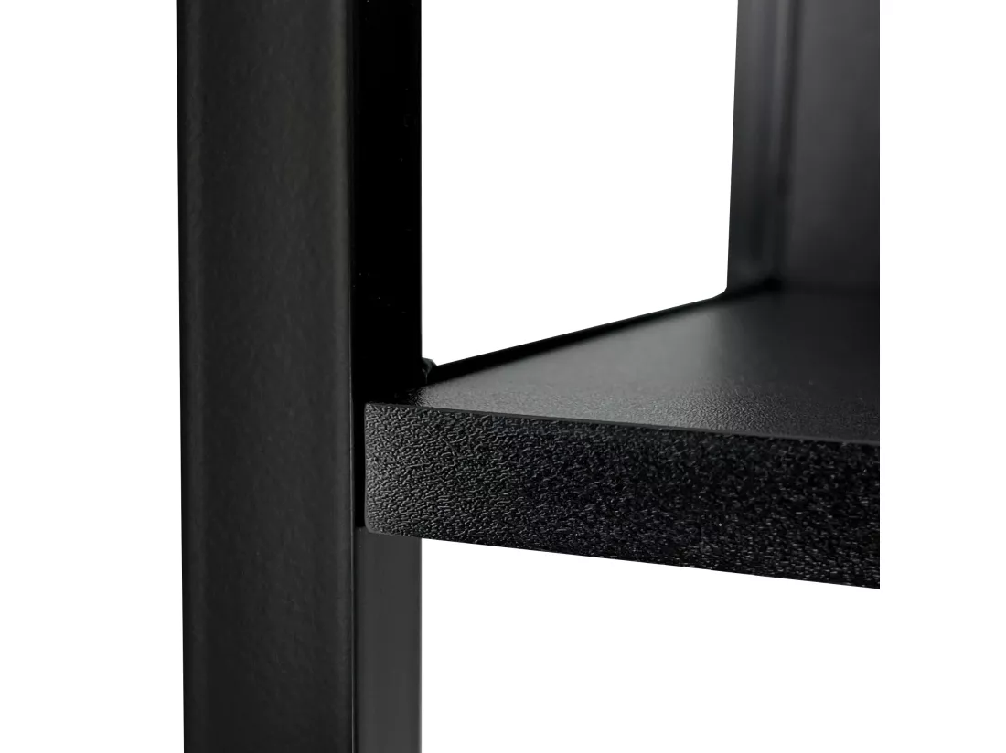 Étagère murale industrielle sur pied AKORD Noire 50 cm 6 étagères 50x32x192 cm