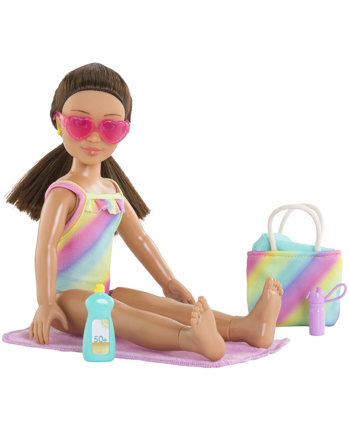 Ankleidepuppe LUNA BEACH SET (28cm) mit Zubehör
