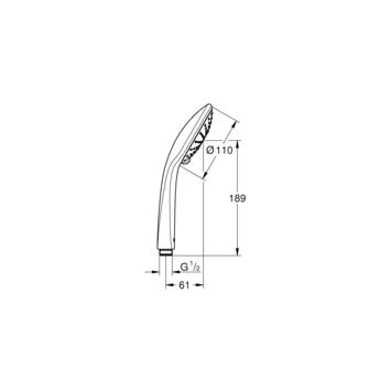 Grohe douchekop Quickfix Vitalio Joy handdouche 2 standen ø 11 cm chroom