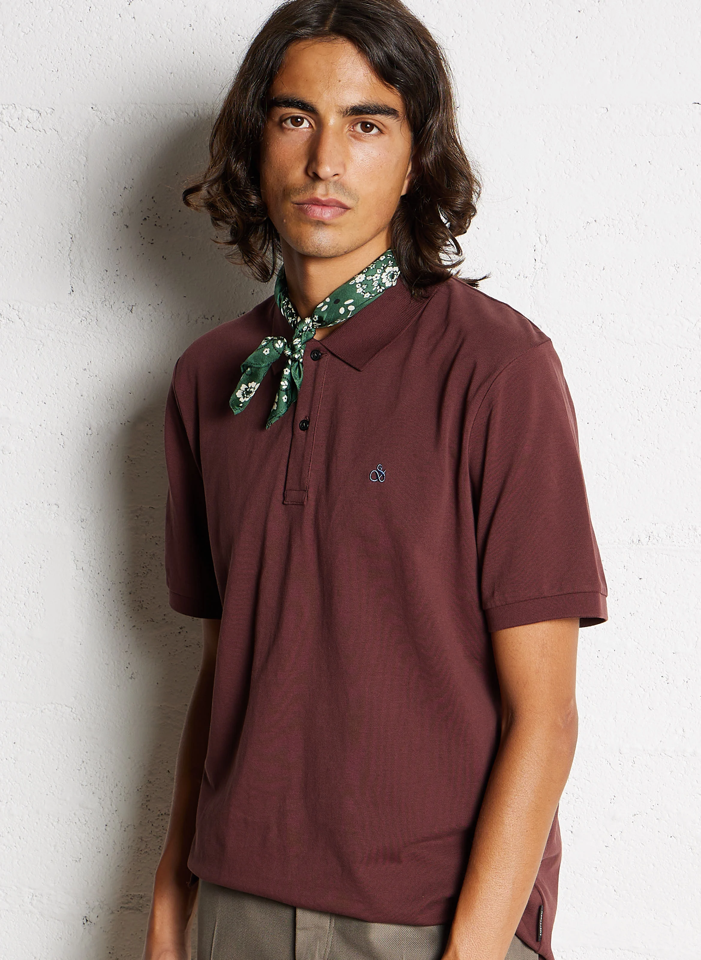 Polo droit en coton | Rouge