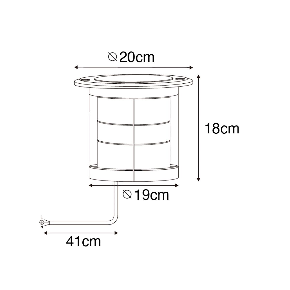 Set van 6 dimbare buiten grondspots zwart IP65 incl LED - Delux Honey