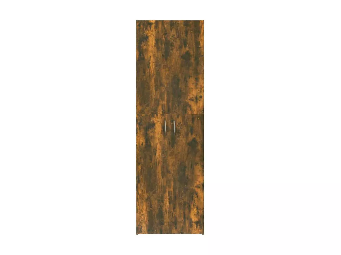 Armoire de bureau Chêne fumé 60x32x190 cm Bois d'ingénierie