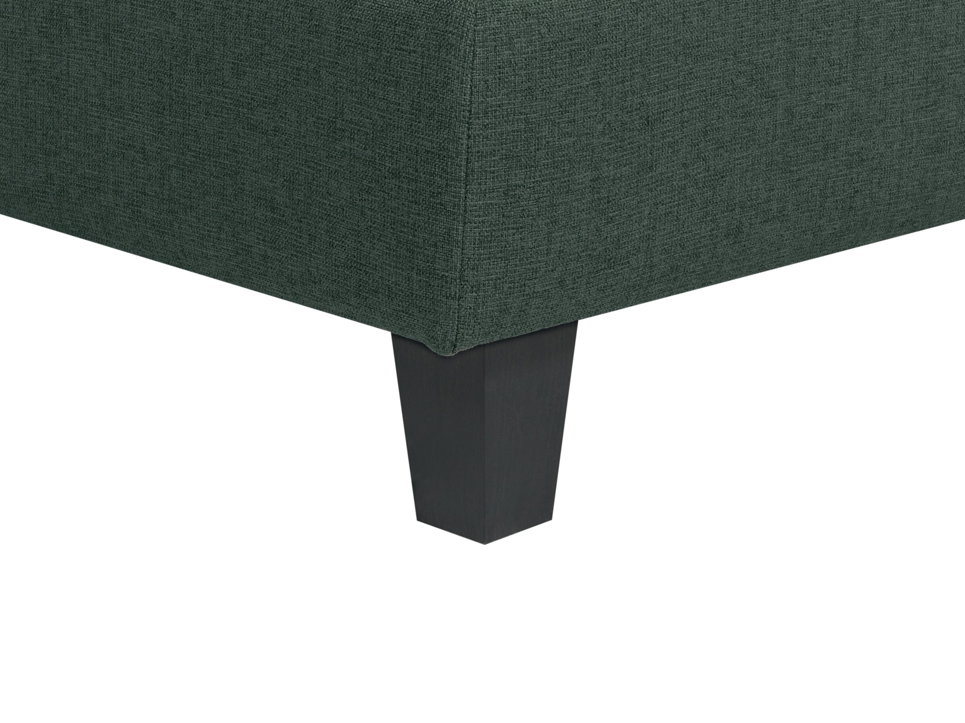 Modulaire hoekbank 5-zits UNSTAD Stof Donkergroen met ottomaan rechtszijdig