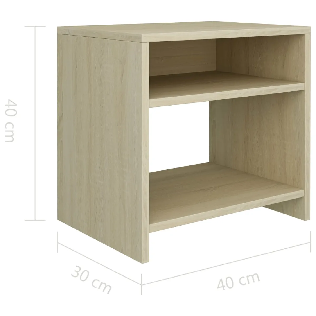 vidaXL Table de chevet Chêne Sonoma 40x30x40 cm
