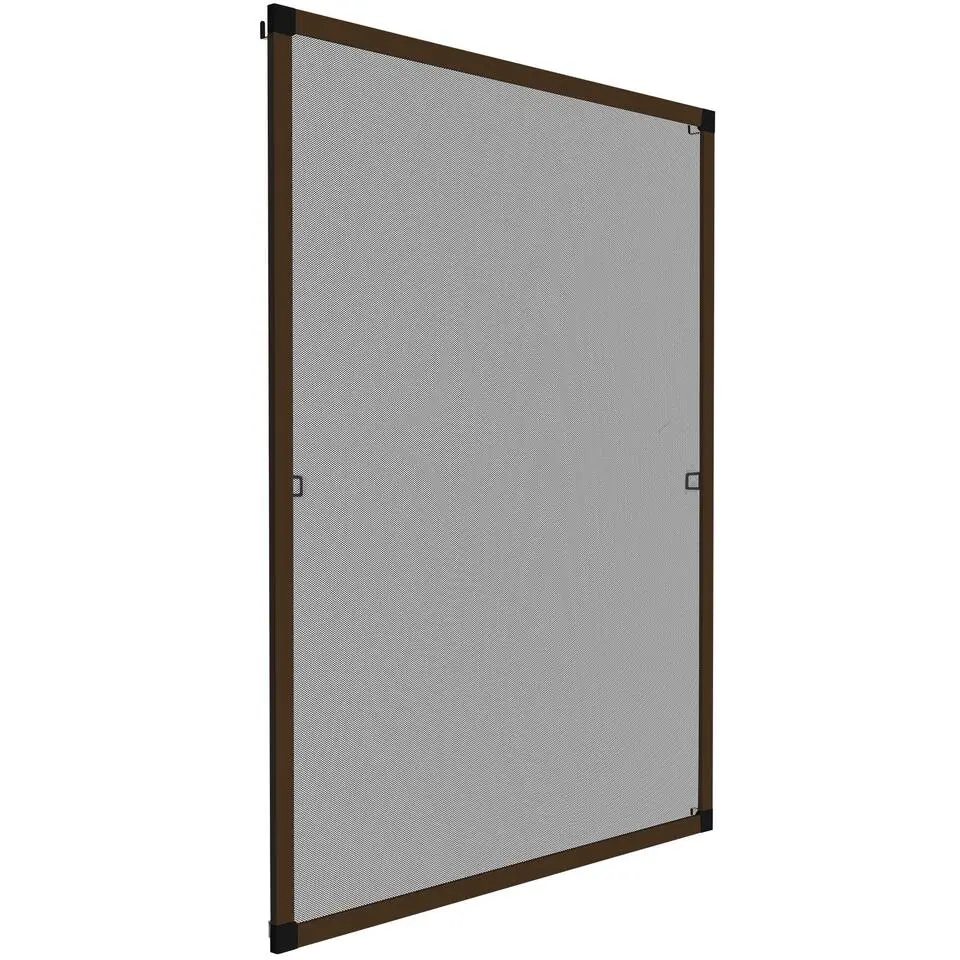 tectake Vliegenhor voor raamkozijnen - 100 x 120 cm - Bruin