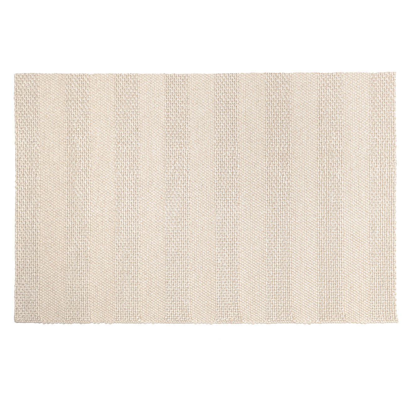 Macabane Tapis en Laine tissée Quentin beige - 230x160 cm