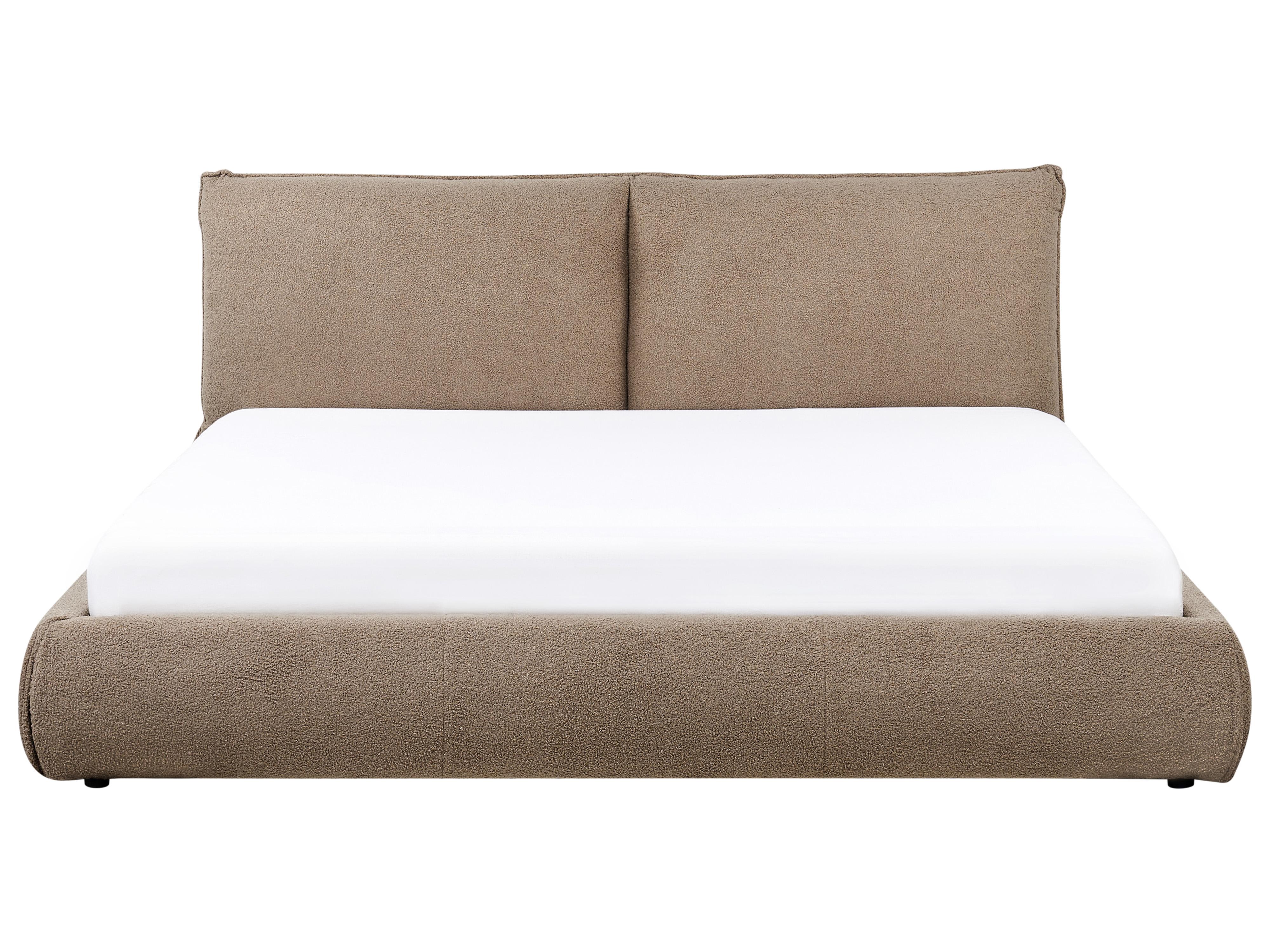 Waterbed Bouclé VINAY 180 x 200 cm Bruin