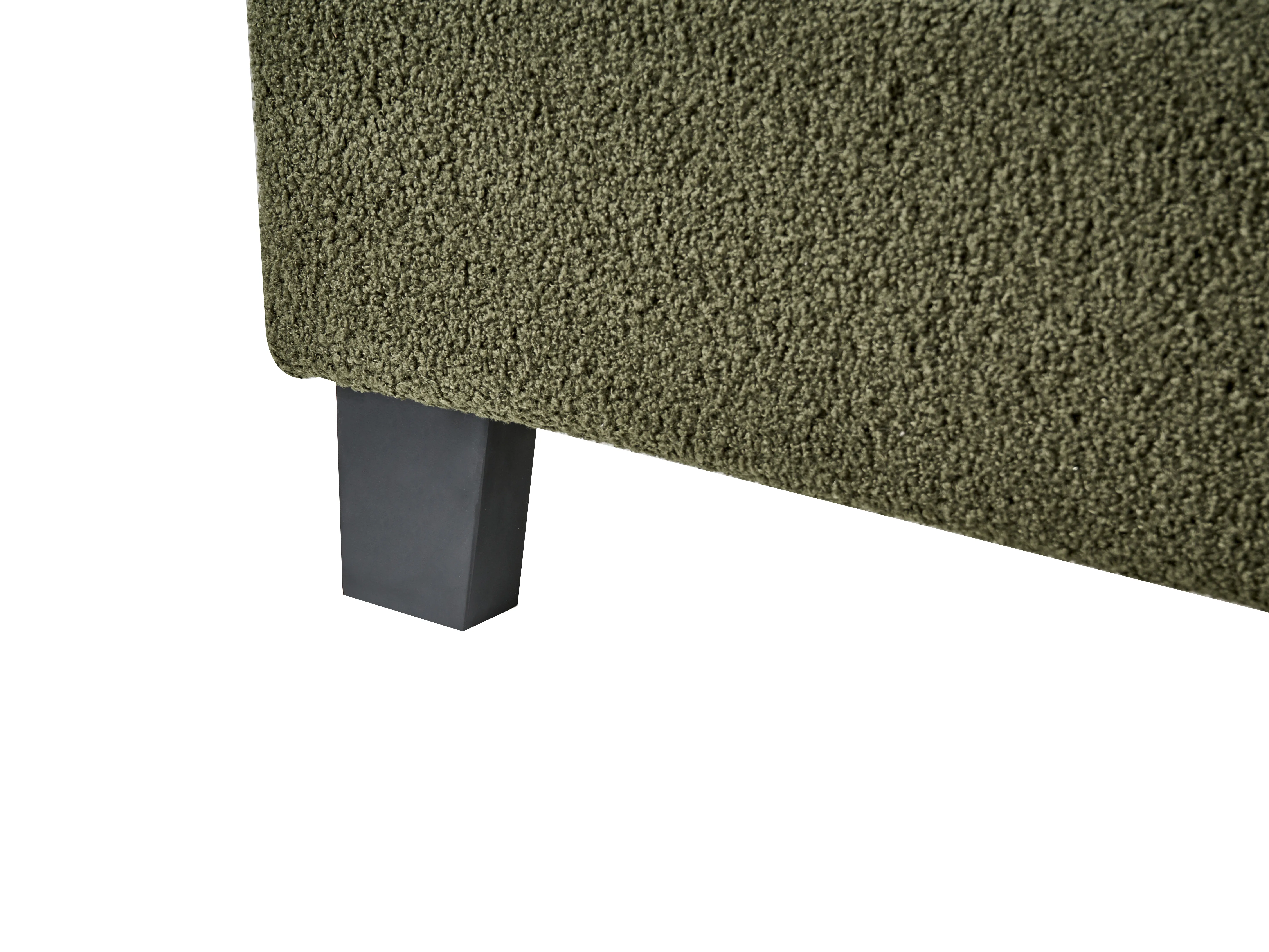 Bed zonder hoofdbord Bouclé ROANNE 180 x 200 cm Donkergroen