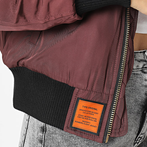 Bomber Femme Col Mouton Barcelone Bordeaux