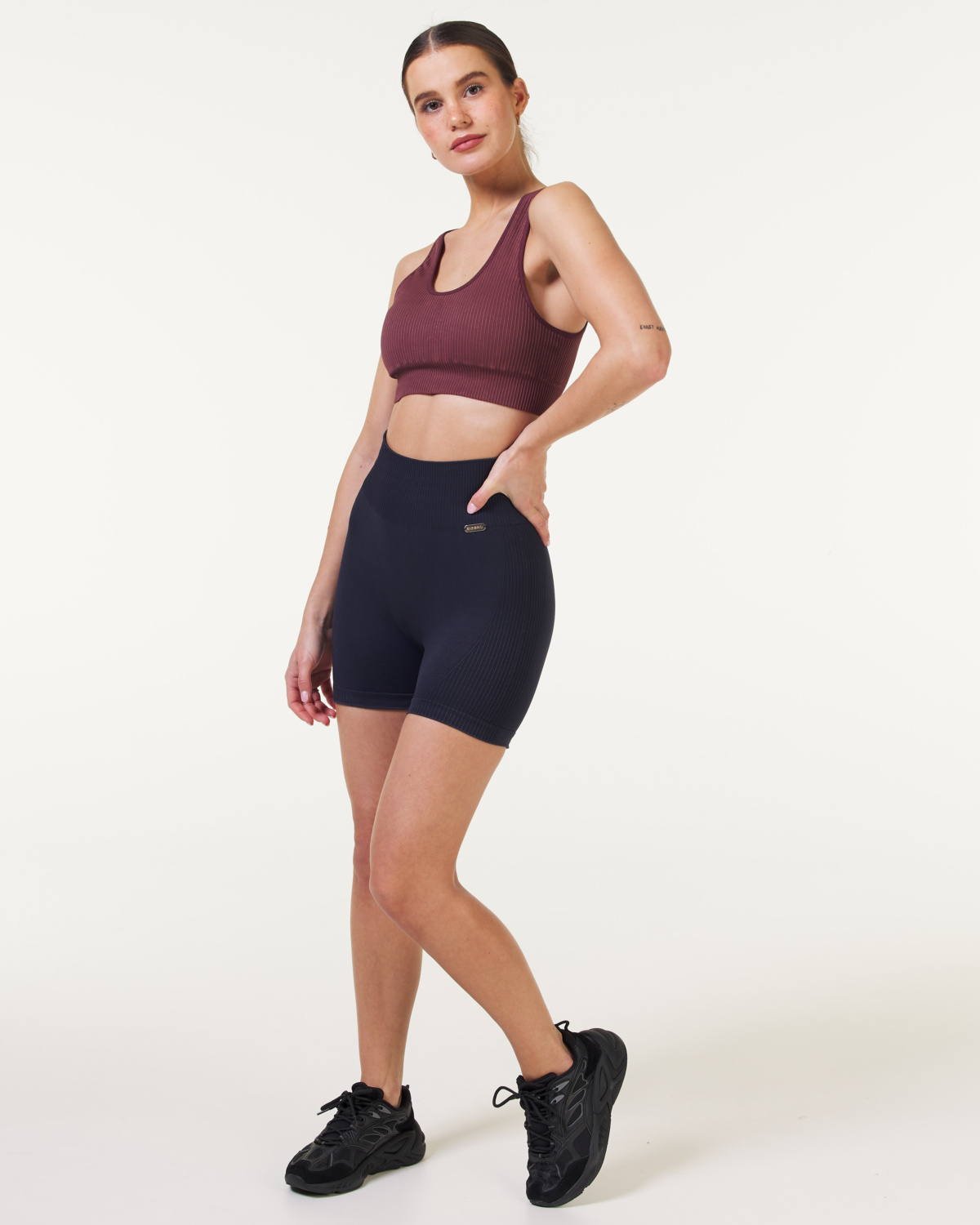 Bumpro Wave Seamless Shorts Black Sandwash