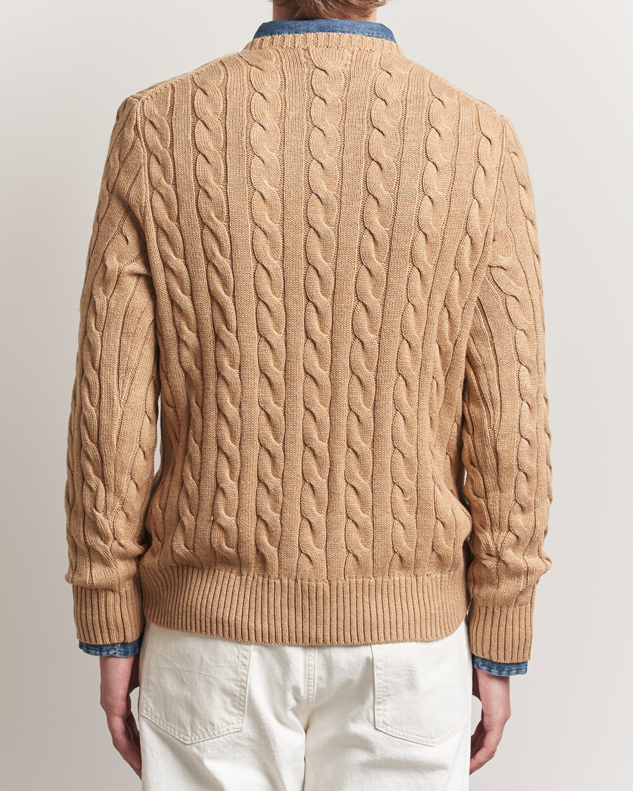 Polo Ralph Lauren Cotton Cable Pullover Camel Melange