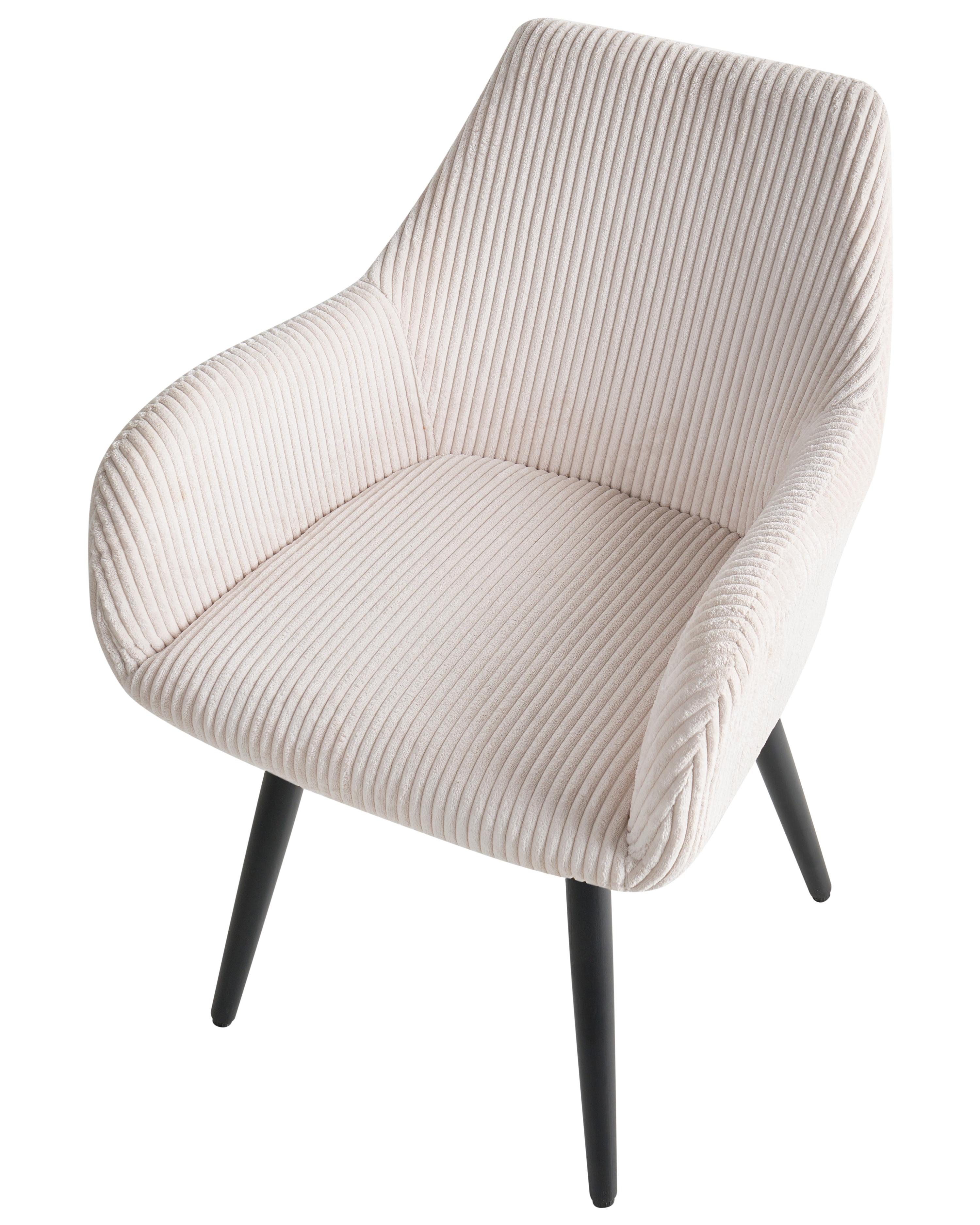 Set van 2 eetkamerstoelen MORI Corduroy Lichtbeige