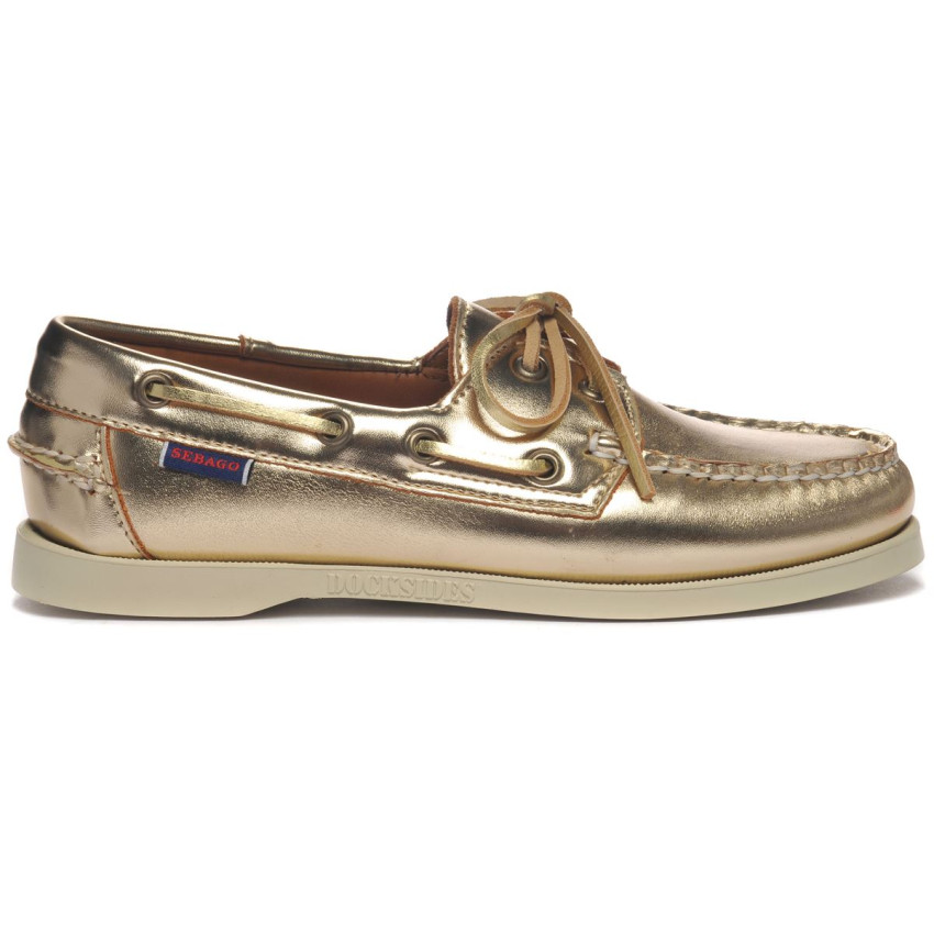 DOCKSIDES EN CUIR DORE POUR FEMME