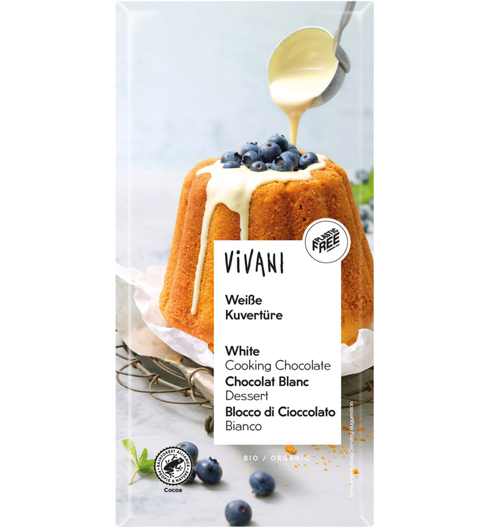 Vivani Couverture Smeltchocolade Wit Bio (200 gr)