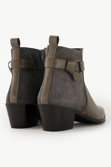 Leder-Stiefeletten, Ledermix, Wechselfußbett, Weite H
