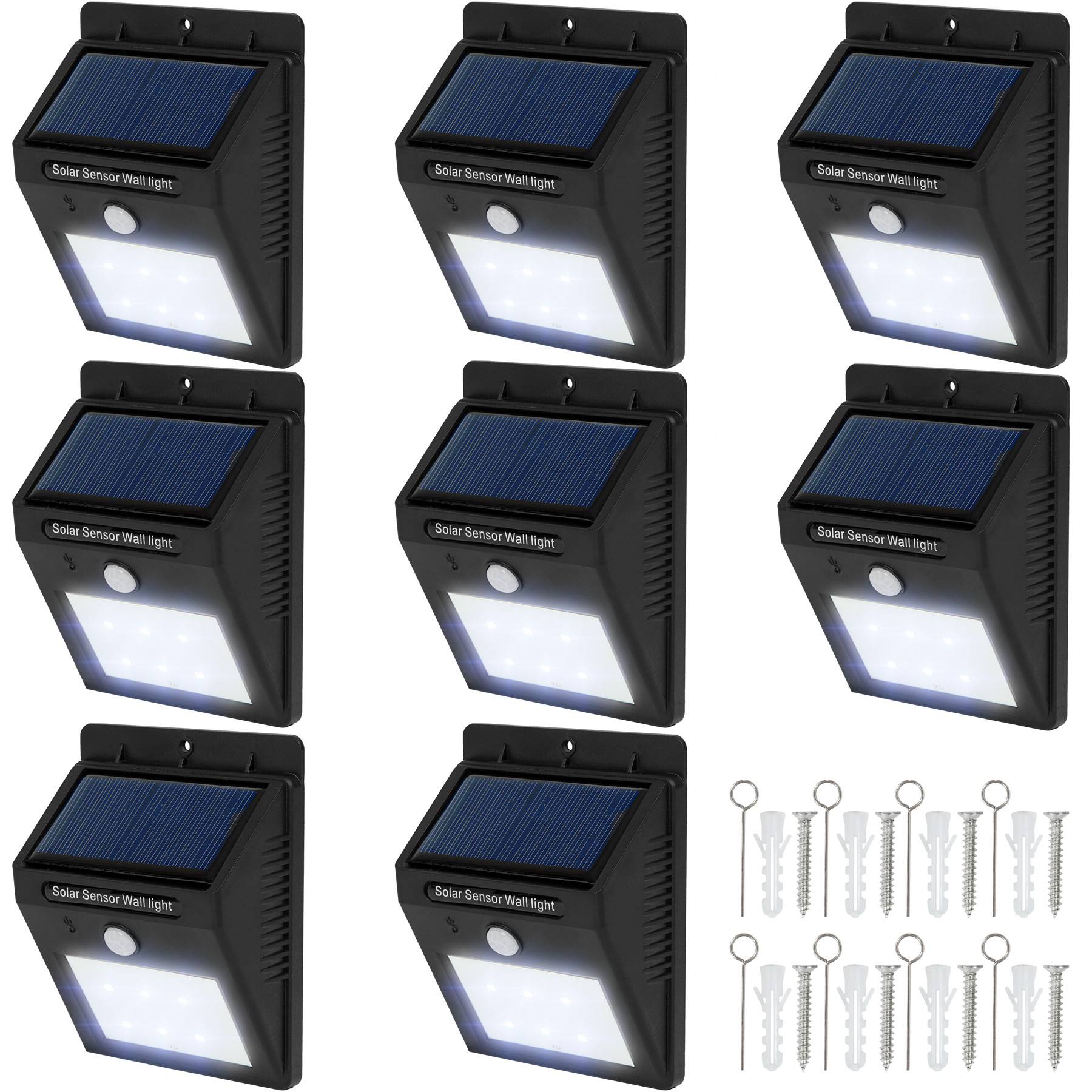 8er-Set Solarlampe mit Bewegungsmelder