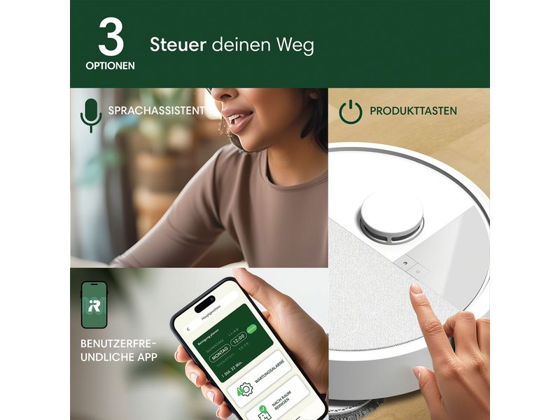 iRobot Saug- und Wischroboter Roomba Plus 405 Combo   AutoW Zwei Wischmops für eine Streifenfreie Reinigung im ganzen Zuhause
