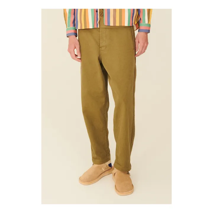 YMC Pantalon Babe Ruth Baseball Coton Bio | Vert olive