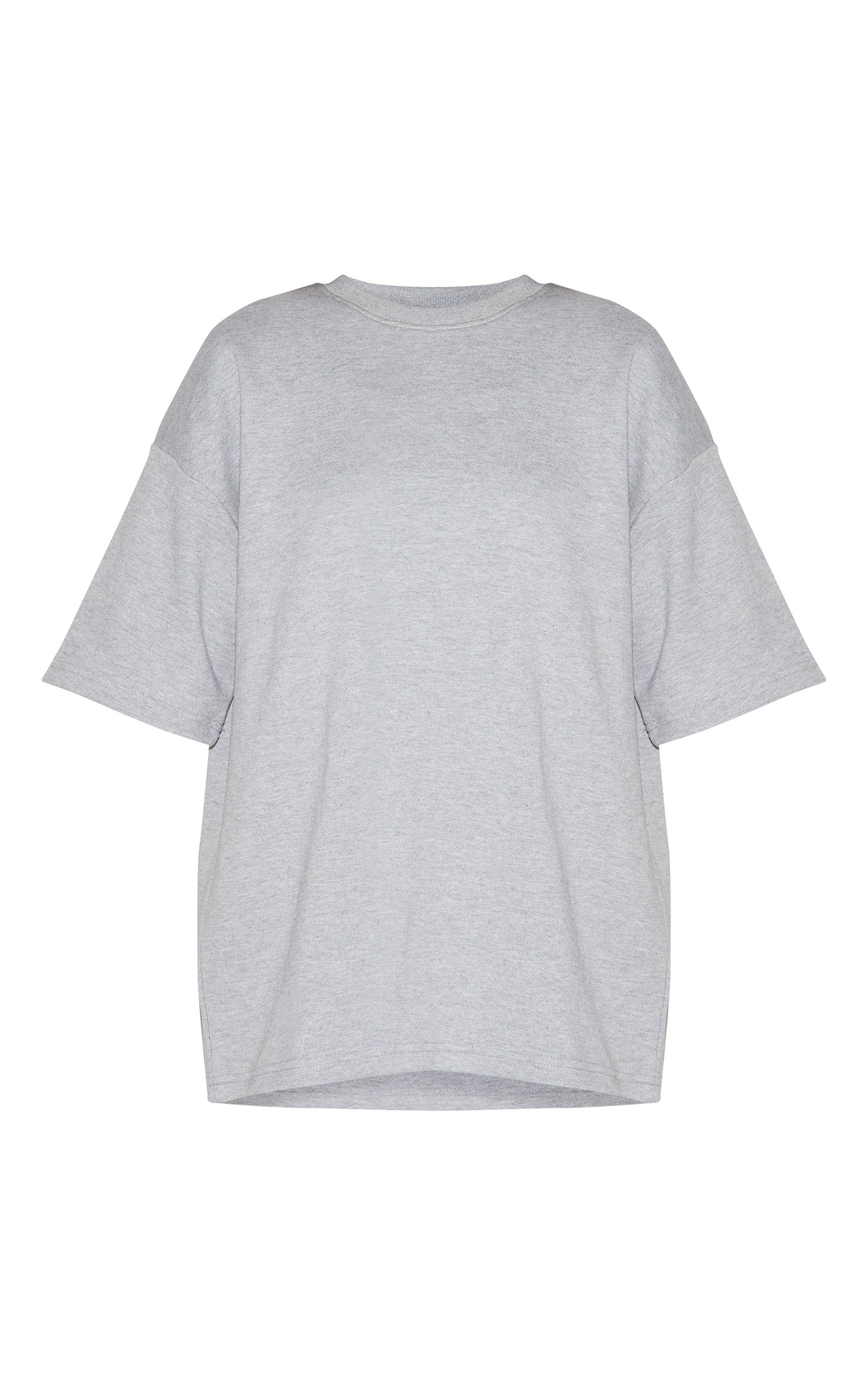 Gris Ensemble Coordonné T-shirt Oversize En Jersey