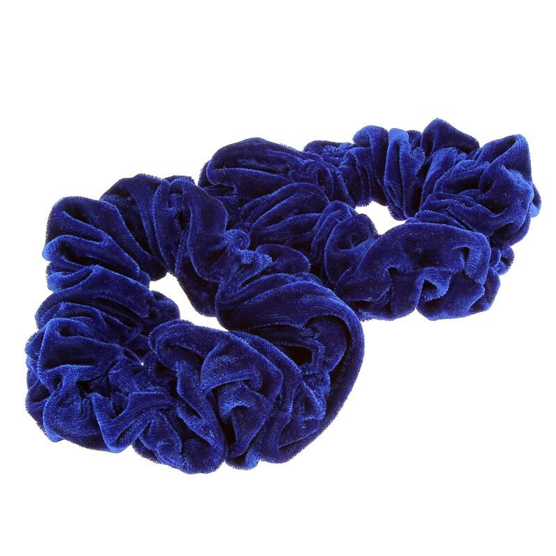 2 Chouchous velours XXL bleu