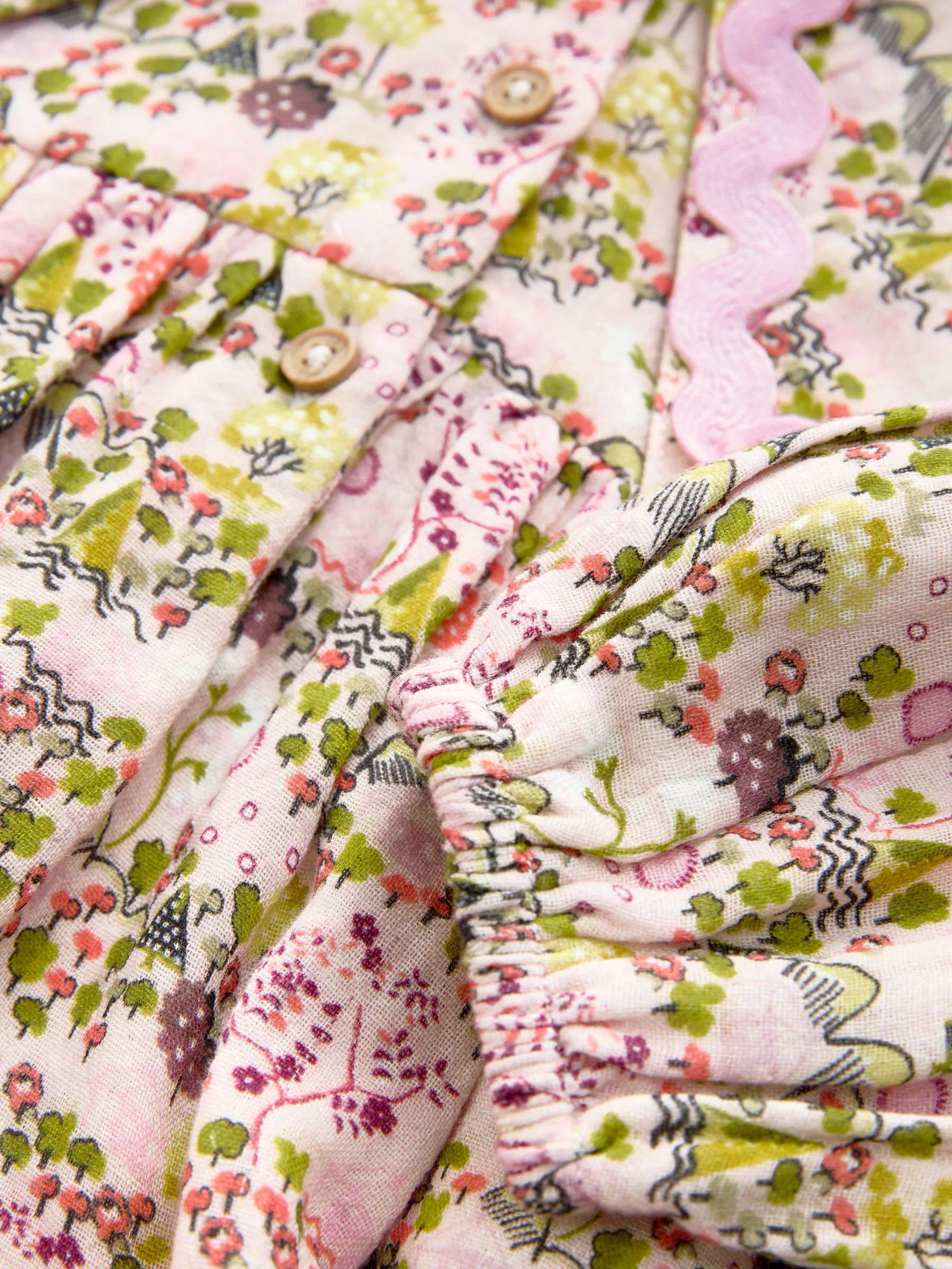 Cath Kidston Oker Geel Print - Jurkje met kraag en lange mouwen (3mnd-8jr)