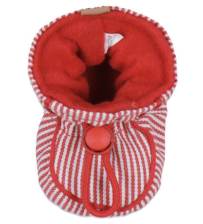 Melton Hausschuhe - Striped - Echtes Rot