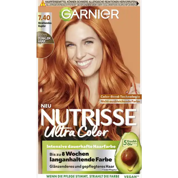 Farbsensation intensive dauerhafte Haarfarbe 7.40 Strahlendes Kupfer