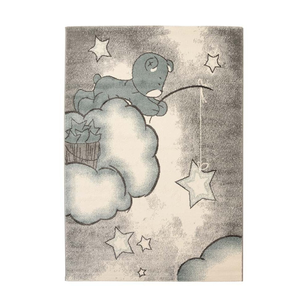 Tapeso Kindervloerkleed - Beer blauw - 200x290 cm