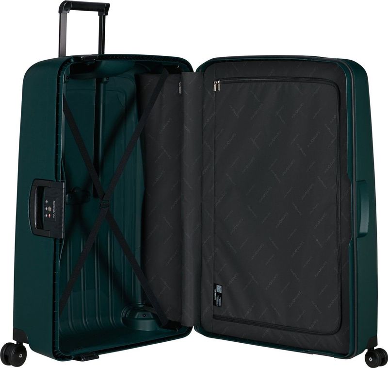 Samsonite - S´cure Spinner - Reistas - Zwart - Polypropyleen - 102 Liter
