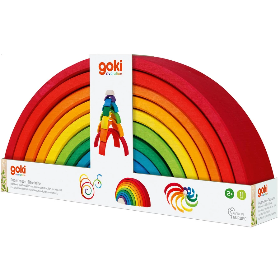 goki Holzbausteine Regenbogen