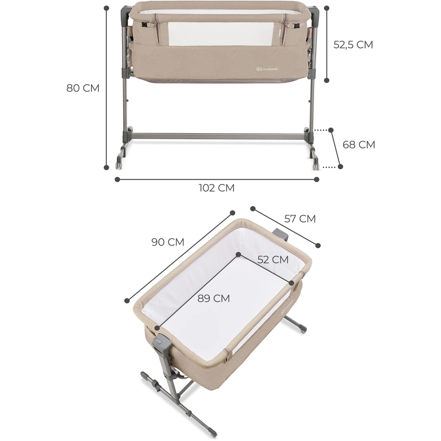 Kinderkraft Beistellbett Neste Up Beige