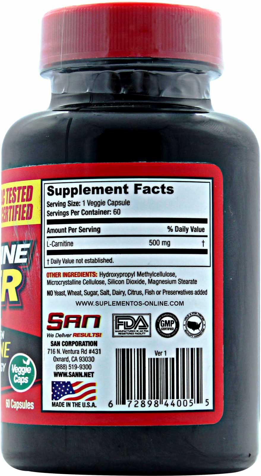 SAN Nutrition L-Carnitina Power 60 cápsulas