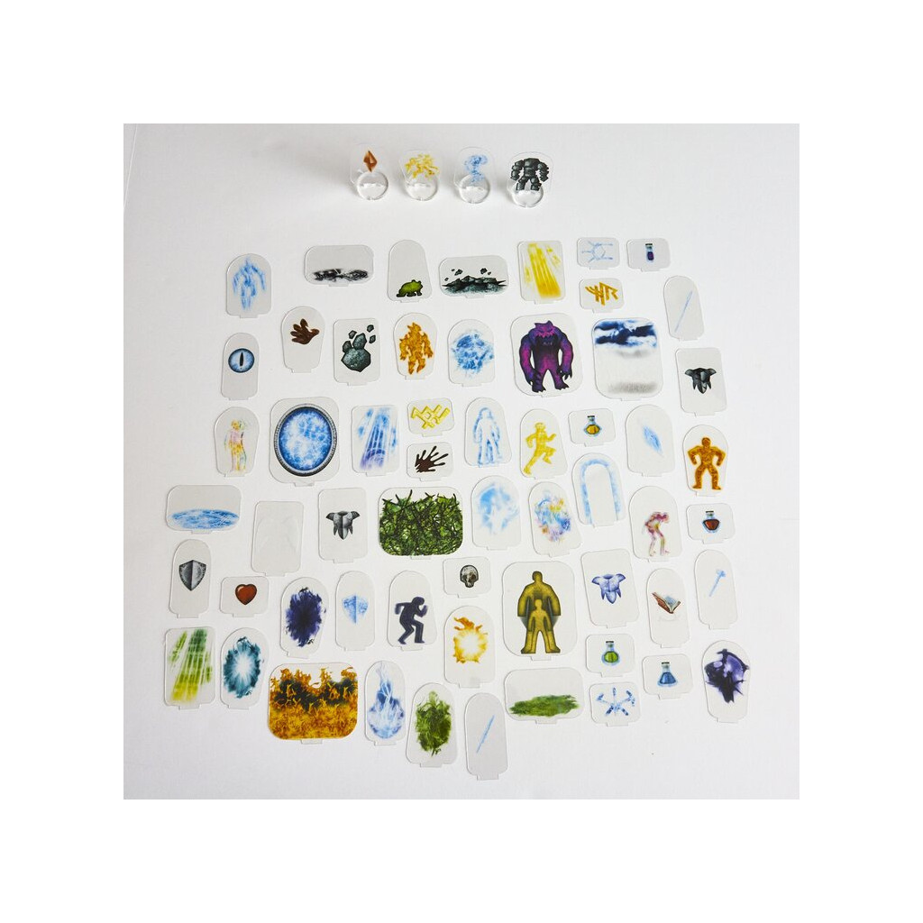 Flat Plastic Miniatures - Spell Minis - 62 Pieces