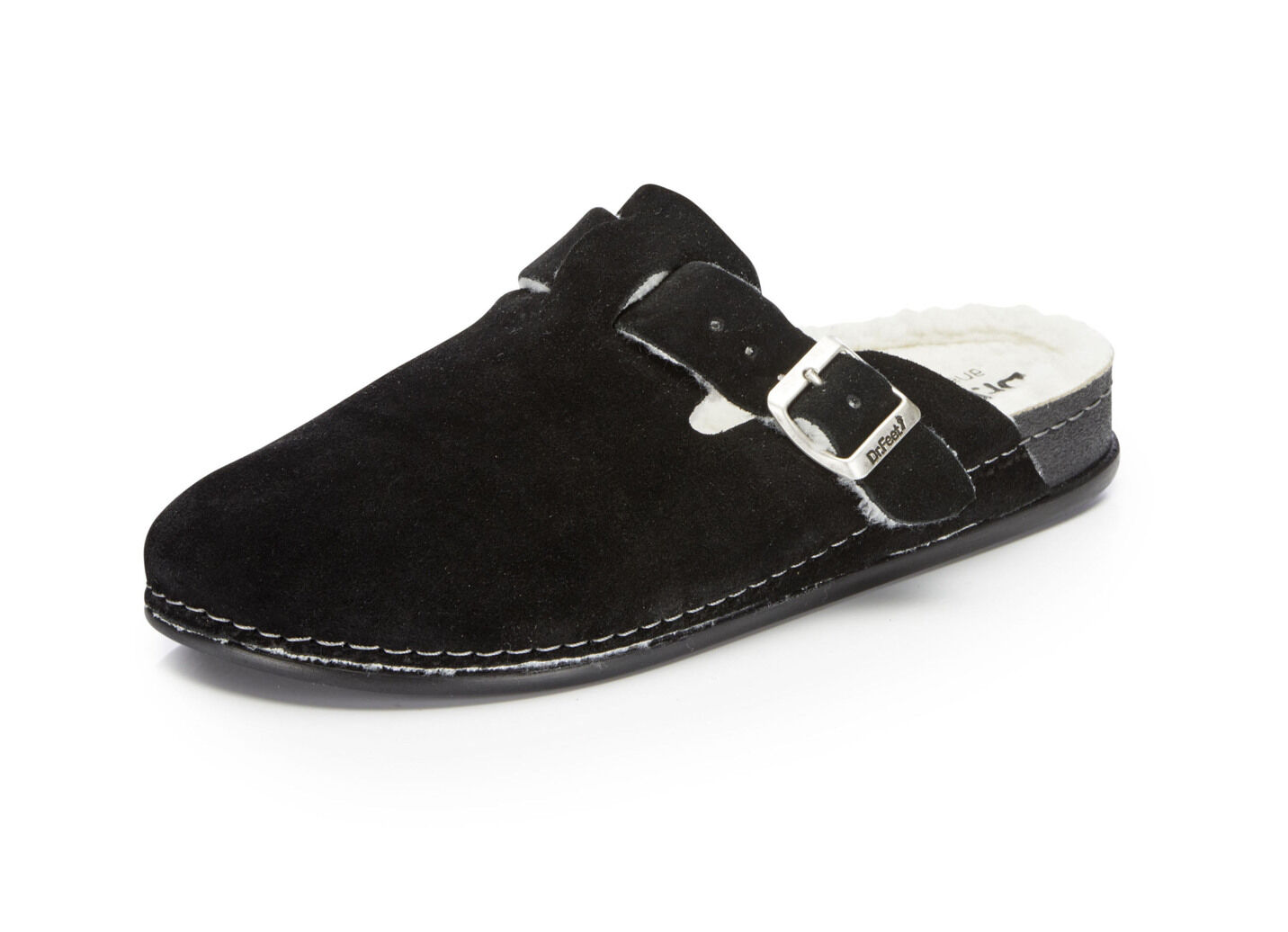 Pantoffel aus weichem Veloursleder