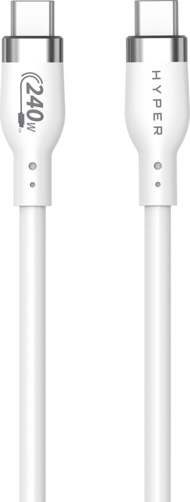 Hyper HyperJuice USB-C til USB-C opladningskabel 1 m (hvid)
