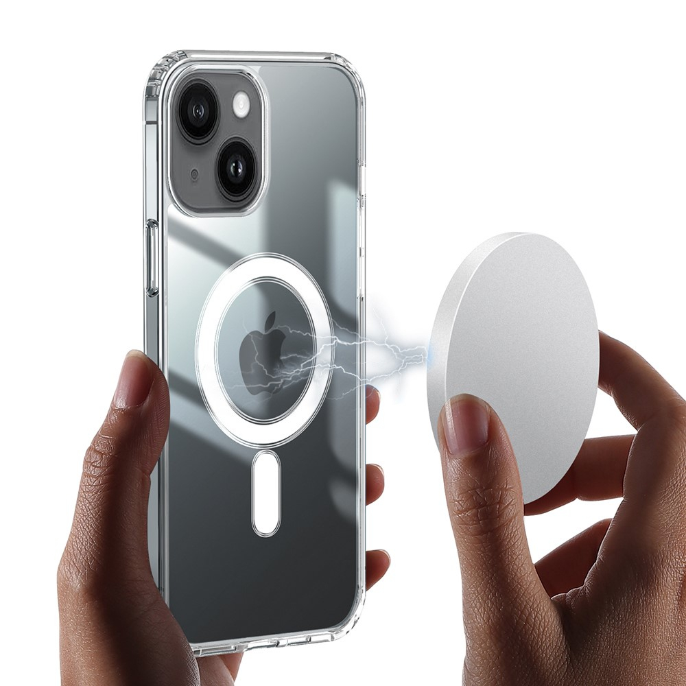 iPhone 15 MagSafe Hybrid Hülle TPU Bumper Acryl Rückseite - Transparent