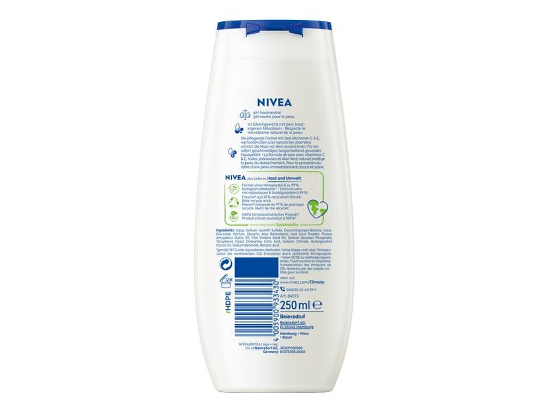 NIVEA Duschgel Creme Aloe 250 ml Pflegende und verwöhnende Cremedusche für ein sauberes Gefühl