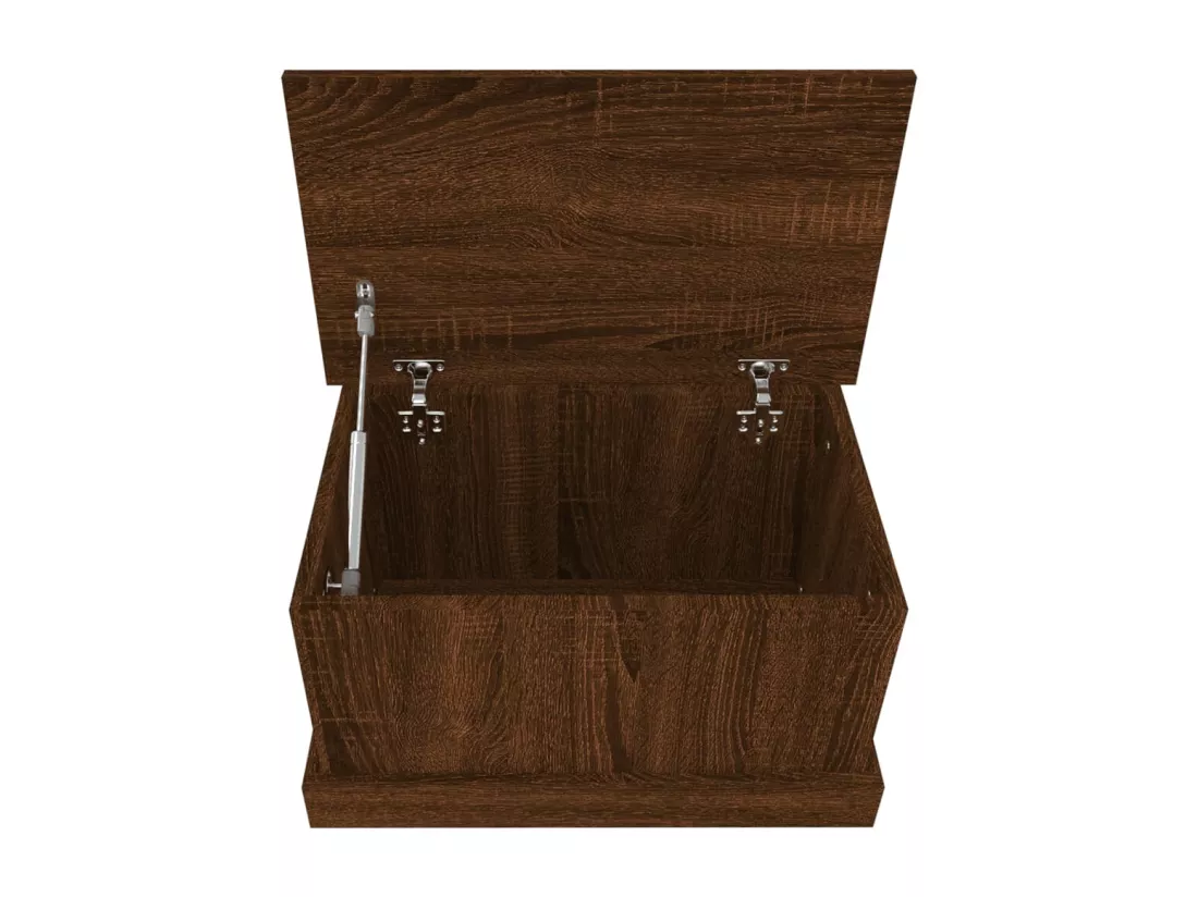 Boîte de rangement chêne marron 50x30x28 cm bois d'ingénierie