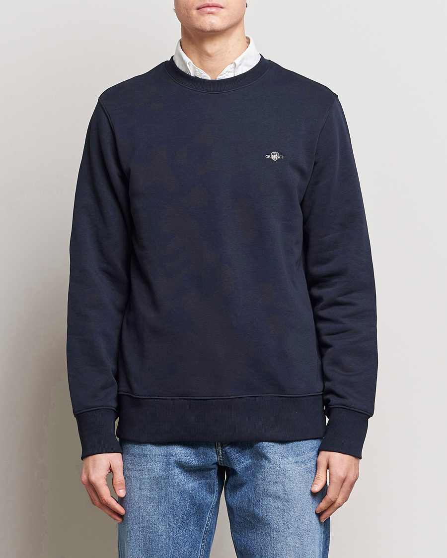 GANT Original Crew Neck Sweatshirt Evening Blue