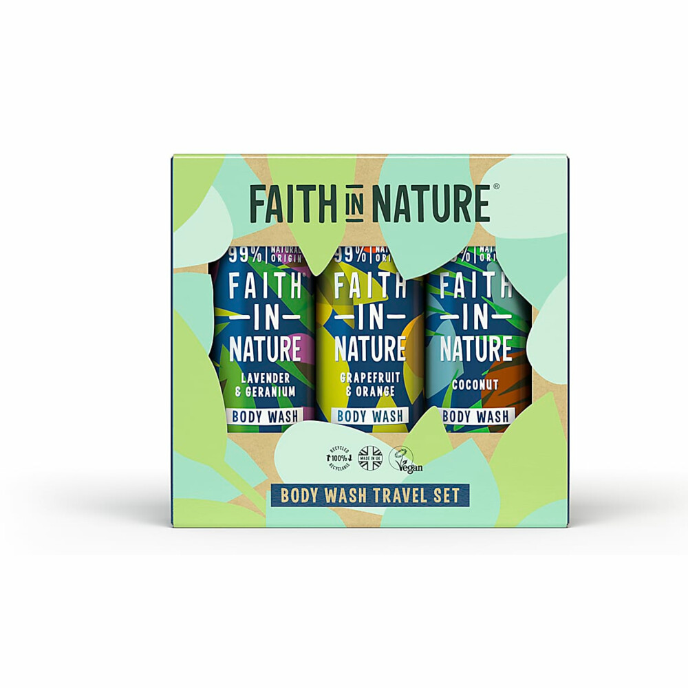 Faith In Nature Geschenkset Body Wash Travel Lavendel & Geranium1 set