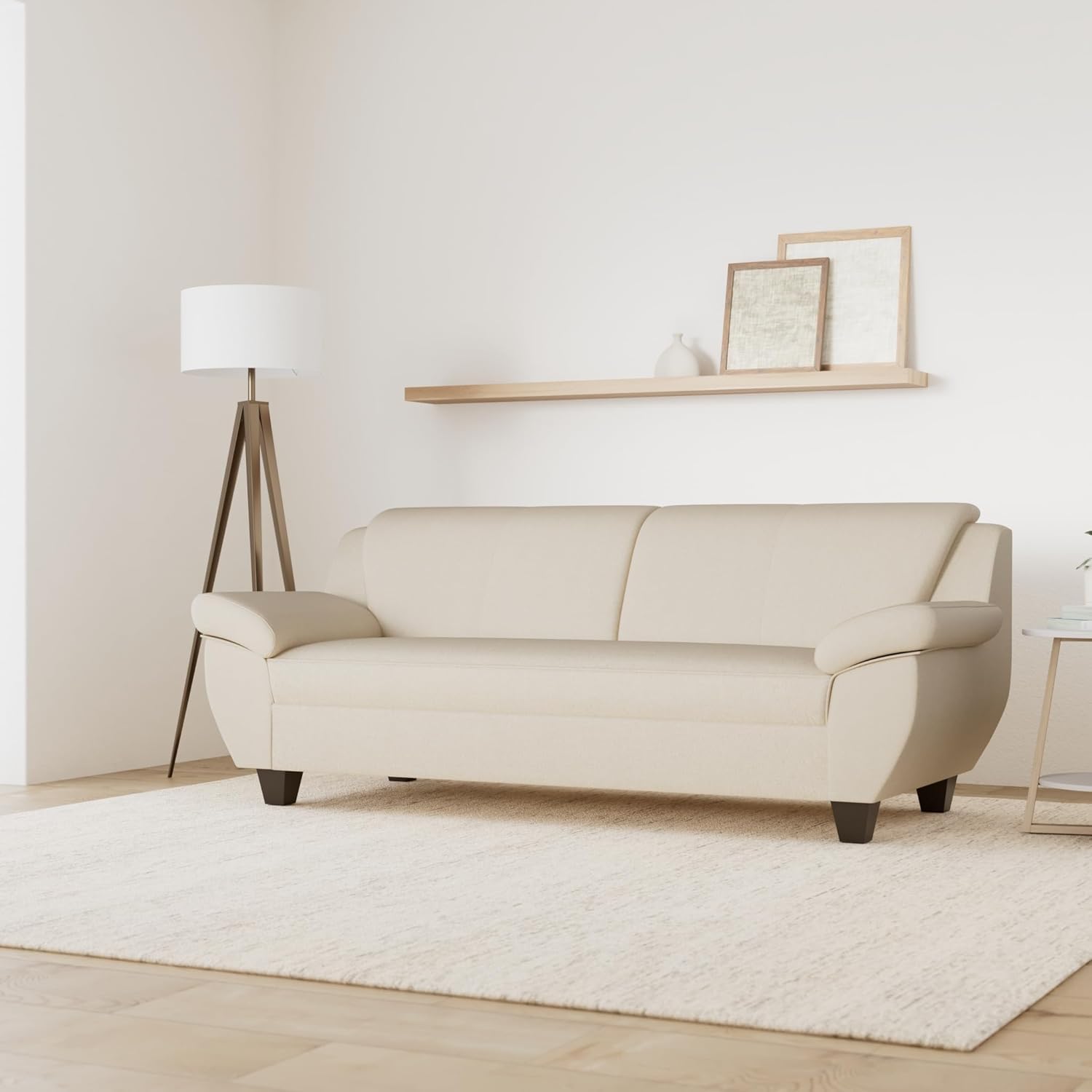 DOMO. collection Panama 3 Sitzer, Sofa, 3er Couch, Garnitur, 3-2-1, beige, 207 cm