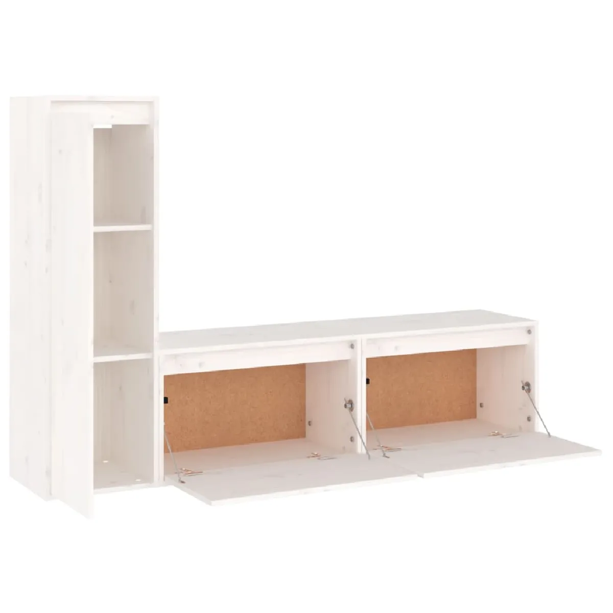VidaXL Meubles TV 3 pcs Blanc
