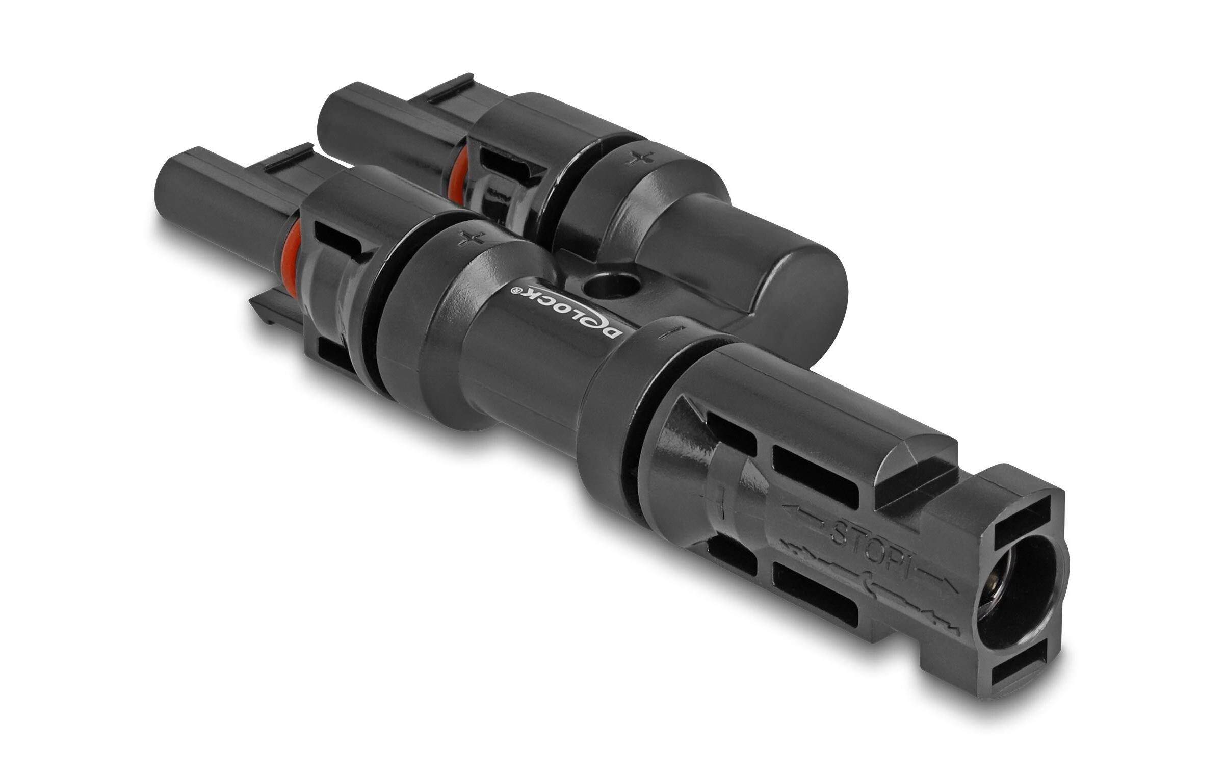 DL4 Solar Konnektor 1x Stecker zu 2x Buchse, IP67Delock DL4 Solar Konnektor 1 x Stecker zu 2 x Buchse