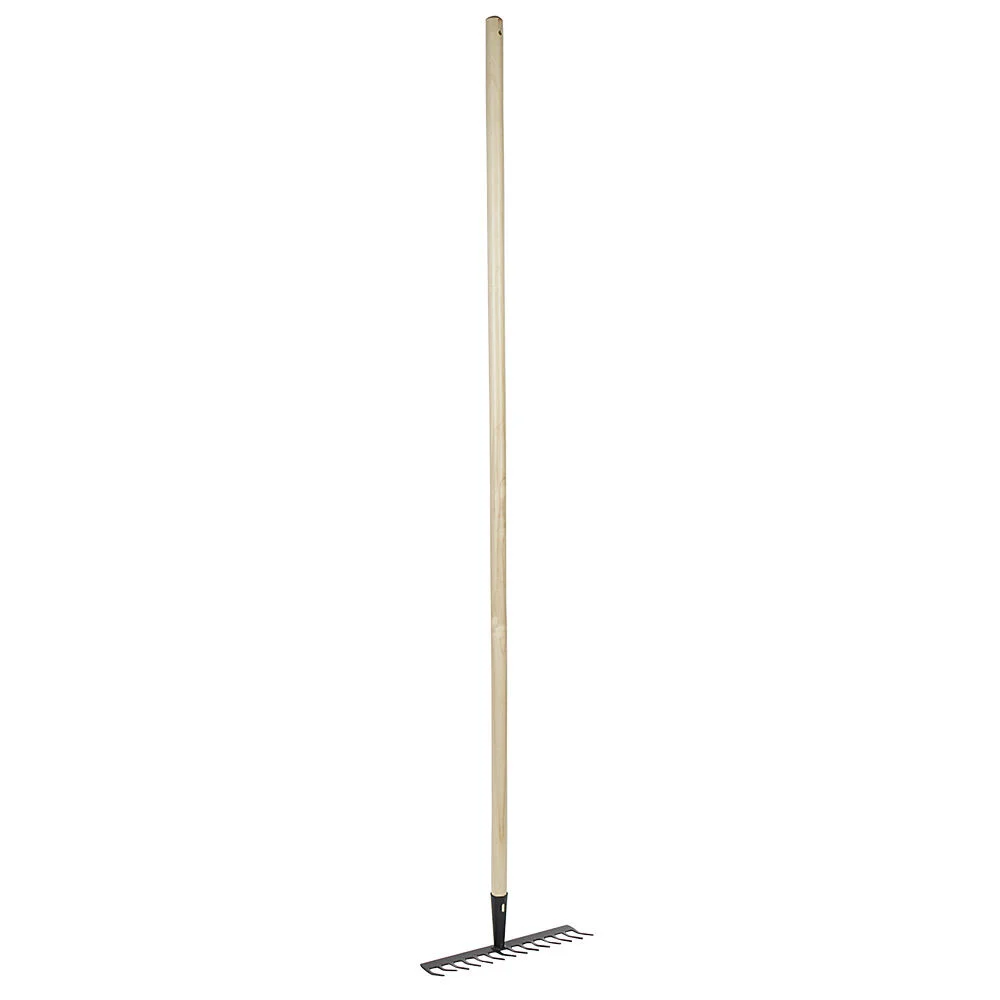 Râteau 14 dents métal manche en bois